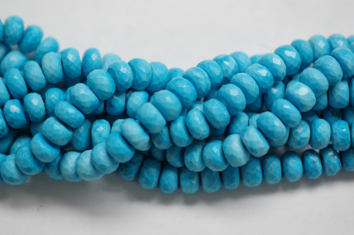 Turquoise Rondelle Faceted