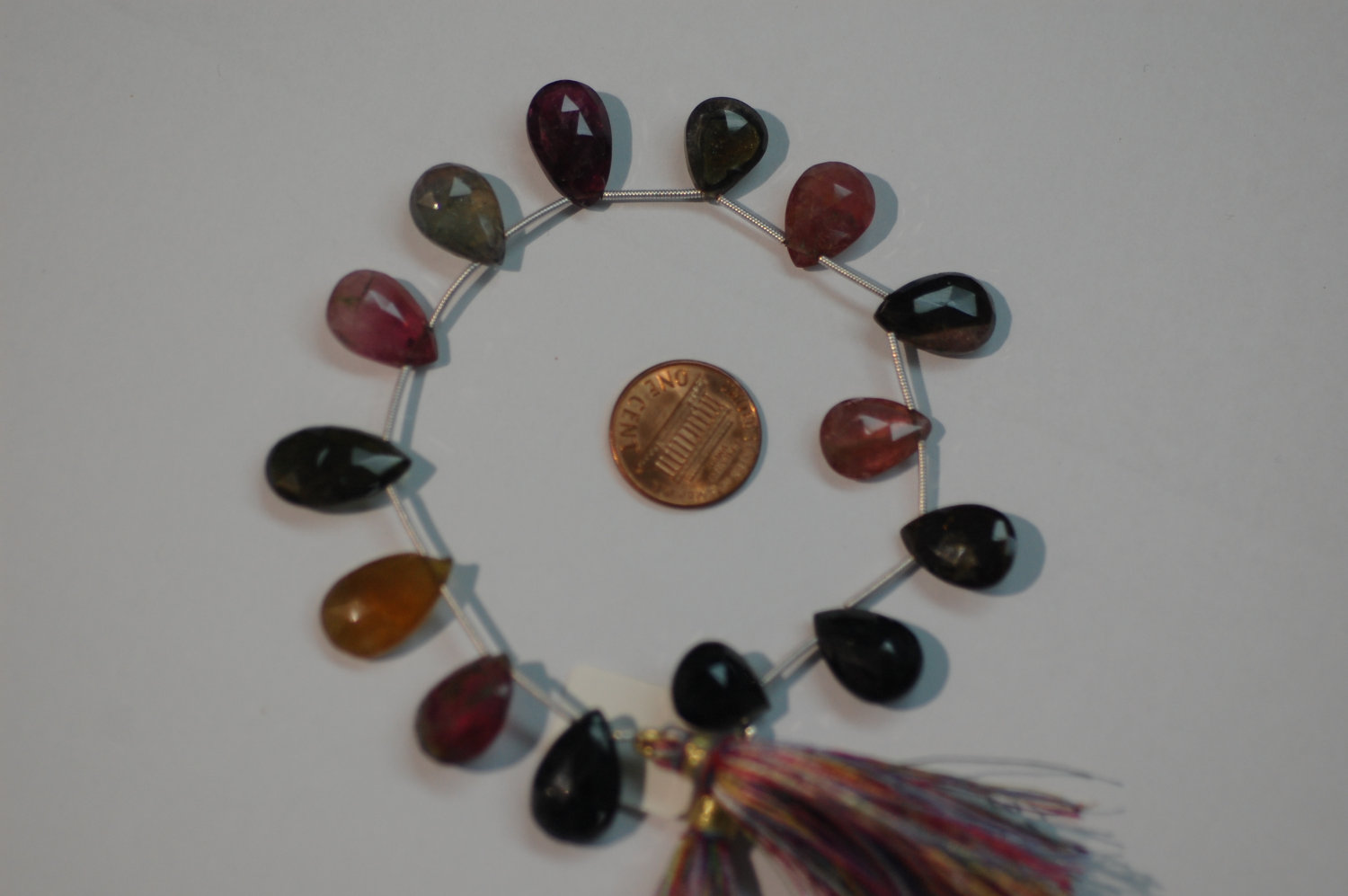 Watermelon Tourmaline Pear Faceted