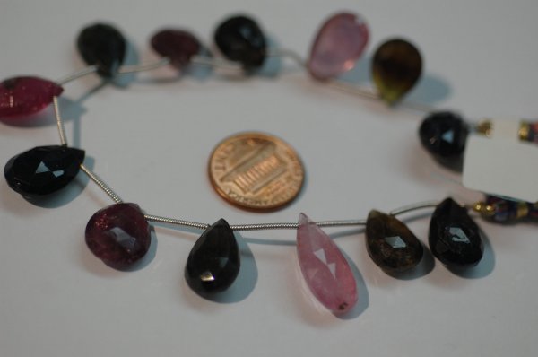 Watermelon Tourmaline Pear Faceted