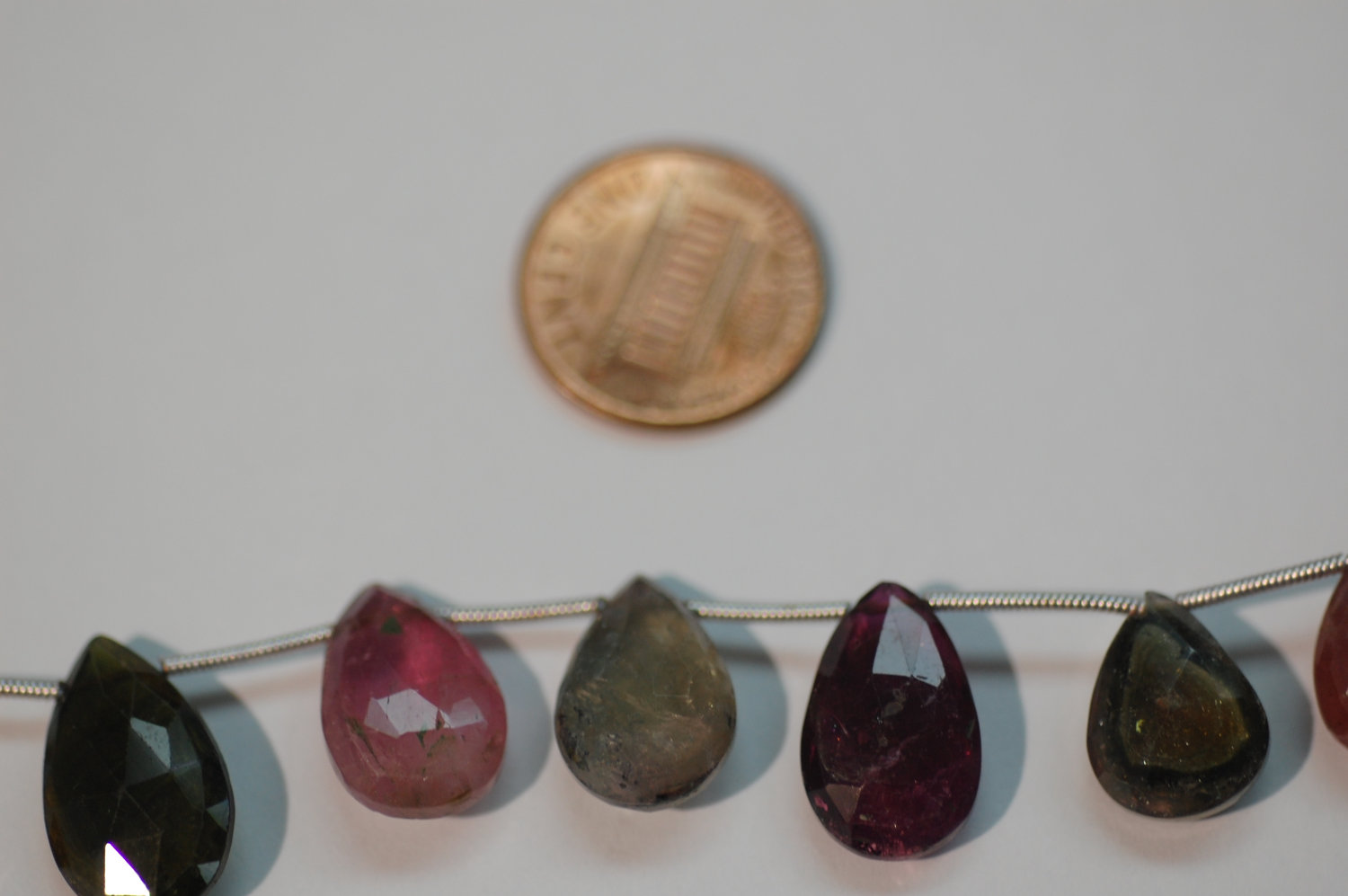 Watermelon Tourmaline Pear Faceted