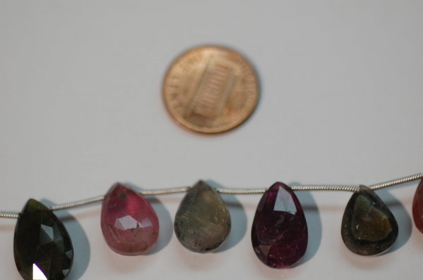 Watermelon Tourmaline Pear Faceted