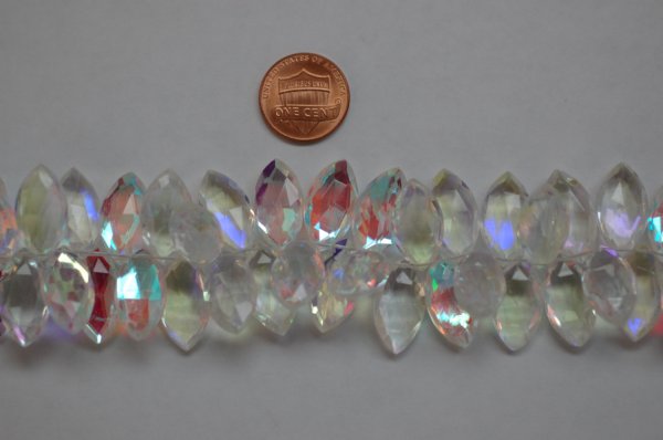 White Mystic Quartz Marquise Faceted