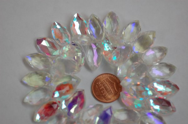 White Mystic Quartz Marquise Faceted