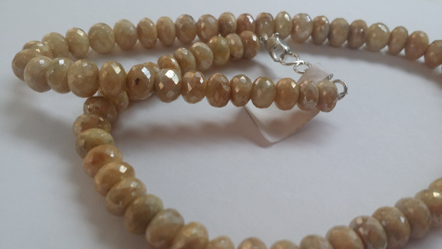 Wood Color Silverite Rondelles