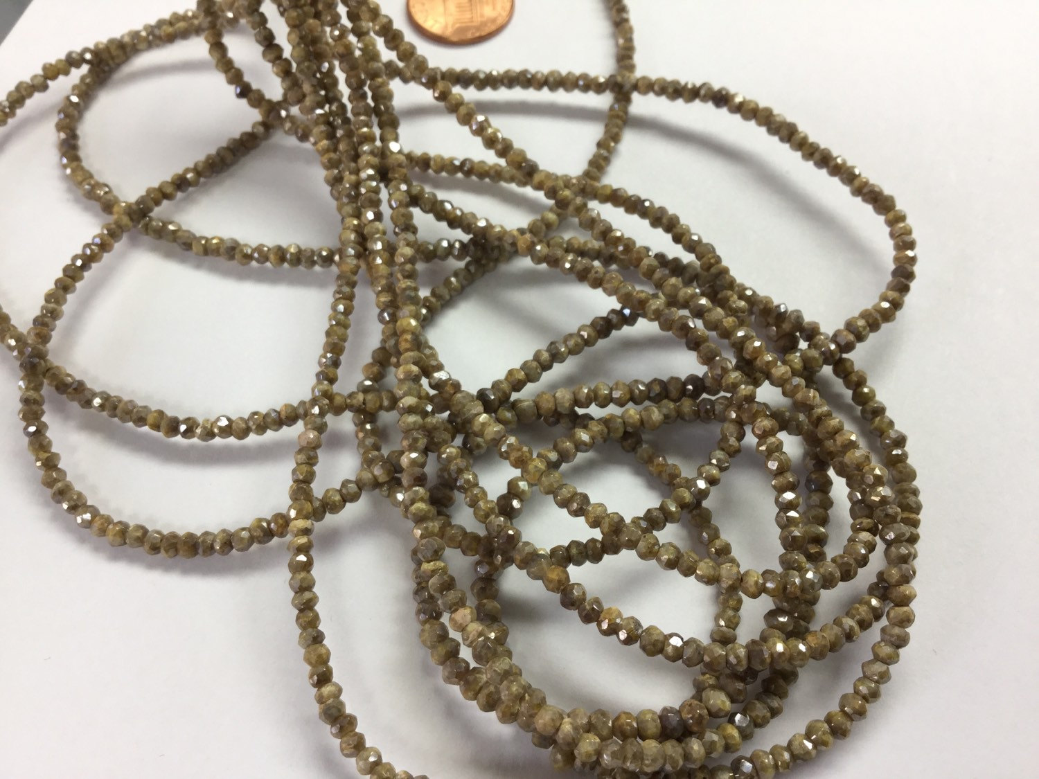 Wooden Silverlite Rondelles Faceted