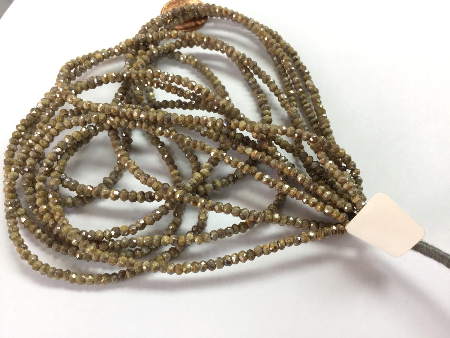 Wooden Silverlite Rondelles Faceted