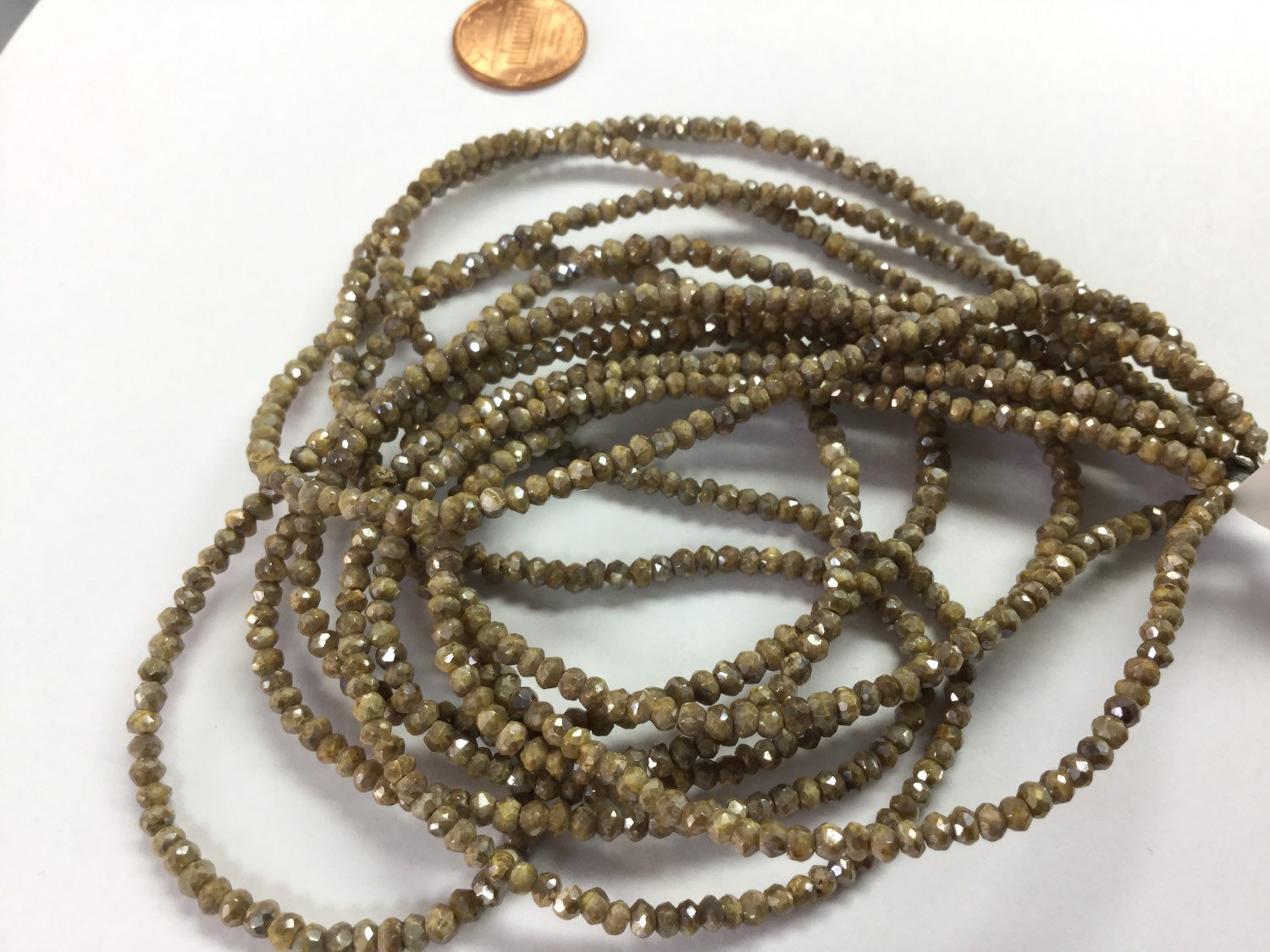 Wooden Silverlite Rondelles Faceted