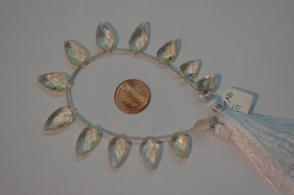Yellowish White Hydro Quartz Leaf Checker Board Cut