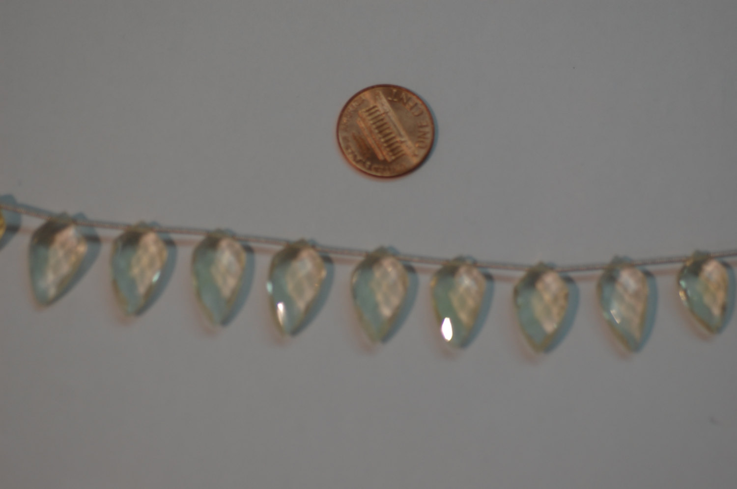 Yellowish White Hydro Quartz Leaf Checker Board Cut